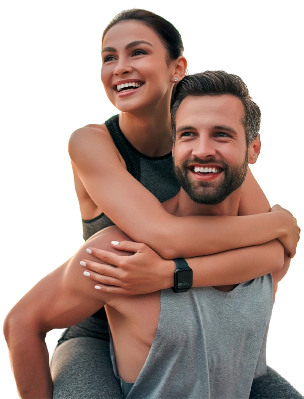 Young couple smiling and hugging each other | All Island Medical